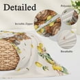 thumbnail image 2 of Lemons Cats Pillow Covers, Linen Long Throw Pillow Case, Summer Rustic Botanical Fruits Burlap Holiday Pillow Protector Decorative Cushion Cover for Living Room/Bedroom 12" x 20", 2 of 8