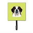 thumbnail image 2 of Carolines Treasures Checkerboard Lime Green Saint Bernard Leash or Key Holder 7Hx4.25W multicolor, 2 of 2