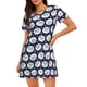 thumbnail image 1 of Easygdp Cute Sheep With Star Camisón de manga corta para mujer, informal, estampado, 1 of 6