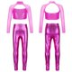 thumbnail image 1 of Children Girls Jazz Hip Hop Street Dance Stage Performance Outfit Long Sleeve Hollow Out Sequin Crop Top with Leggings Dancewear150 Gong Bohan LED, 1 of 2
