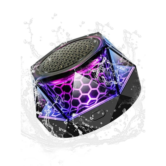 Portable Bluetooth Speaker with Lights, big audio and punchy bass,24-Hour Playtime,Portable Stereo Sync TWS,IPX7 Waterproof,Magnetic Bluetooth Speaker for for Home/Party/Outdoor/Beach/Gift Ideas