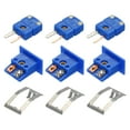 thumbnail image 1 of Conector macho de cable de termopar tipo T Uxcell con socket de montaje en panel 220°C (428°F) para sensor de termopar 3 conjuntos, 1 of 6