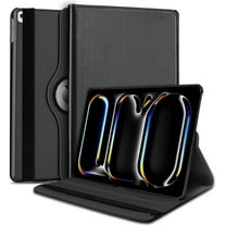 zukof Rotating Case for iPad Air 13 inch, 2025/2024 - PU Leather Multi-Angle Viewing Rotating Stand Folding Folio Cover Case (Black)