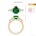 thumbnail image 5 of ANGARA Lab Grown 2.2 Ct Pear Shape Emerald Engagement Ring with Diamonds for Women in 14K Yellow Gold (Size-10x8mm) | May Birthstone, Anniversary, Jewelry Gift for Women | Lab-Grown Emerald Ring, 5 of 9