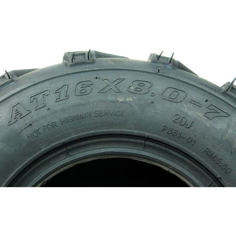 4-Pack MASSFX 16x8.00-7 Tires - 4 Ply ATV, Go-Kart, Lawn Equipment Tires