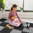 thumbnail image 5 of Yes4All 16 pcs Interlocking Exercise Foam Mats, Cover 16 sqft, 7/16 inch Thick, Black and Gray Color, 5 of 8
