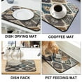 thumbnail image 4 of Coffee Mat with Vintage Design - Absorbent Diatom Pad for Under Coffee Machine or Dish Rack, Fast Drying Rustic Decor Mat for Kitchen Counter or Sink, 4 of 7
