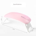 thumbnail image 3 of POINTERTECK 6W Nail Lamp Mini LED Light Nail Dryer UV Gel Folding Mouse Phototherapy Machine Portable Nail Lamp Tool White, 3 of 7