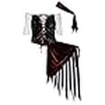 thumbnail image 3 of California Déguisements Costume de Pirate Beauté pour Femme Grande Taille, Noir/blanc, 1X Grand, 3 of 4