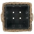 thumbnail image 3 of Rectangular Rattan Planter Basket 25 Gallon Capacity Plastic Pot Liner with Drain Holes Included No Saucer Indoor and Outdoor Use Gray-Brown, 3 of 8