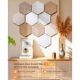 thumbnail image 6 of Hexagon Cork Boards for Walls Decor 10 Pack Cork Bulletin Board Tiles with 50 Pins,Pin Board for Office & Home, 6 of 7