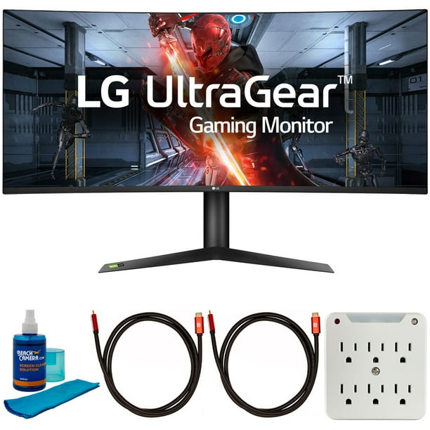 LG 38GL950GB 38inch Curved WQHD+ 3840 x 1600 Nano IPS Display Gaming Monitor Bundle with 2x