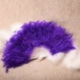 thumbnail image 2 of Kayannuo Christmas Decorations Christmas Wedding Showgirl Dance Elegant Large Feather Folding Hand Fan Decor Decal Purple Christmas Ornaments, 2 of 5