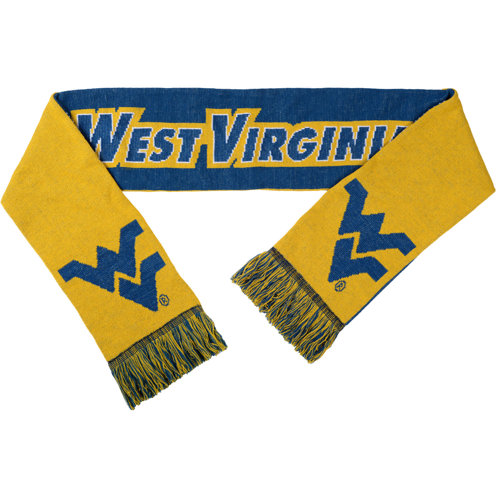 FOCO NCAA West Virginia Mountaineers Reversible Split Logo Scarf - image 2 of 2