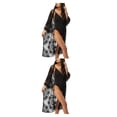 thumbnail image 2 of Sonducket Vestido de verano con abertura frontal de encaje para mujer, vestido playero para mujer, para caminar, viajar, senderismo, traje de Negro 2piezas, 2 of 6