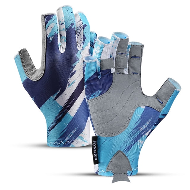 Gants de Pêche Gants de Pêcheur Sans Doigts Gants de Pêche Respirants - pour Hommes et Femmes