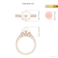 thumbnail image 5 of ANGARA Vintage Style Freshwater Cultured Pearl Ring in 14K Rose Gold for Women | June Birthstone, Birthday, Anniversary, Jewelry Gift for Women | Pearl Ring, 5 of 9