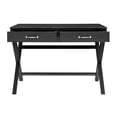 thumbnail image 4 of Pemberly Row Modern / Contemporary Two Drawer Wood Desk in Black, 4 of 12