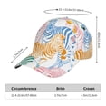 thumbnail image 3 of Yiaed Zebra Colourful Print Cap Adjustable Size for Running Workouts and Outdoor Activities All Seasons, 3 of 5