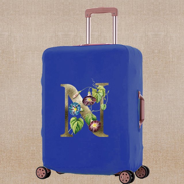 Luggage Cover Scratch Resistant Trolley Protective Case Apply To 18-32 Inch Golden Flower Print Suitcase Travel Accessory Covers 8Golden flower N L (26-28inch)