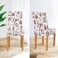 thumbnail image 3 of Yayeee 2 Pack Dining Chair Covers Stretch Parson Chairs Slipcovers Seat Protector, Red Nordic Christmas, 3 of 6
