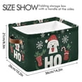 thumbnail image 4 of Yayeee Canvas Storage Basket with Handles for Shelves Fabric Bins Closet Organizer, Christmas Dog, 4 of 8