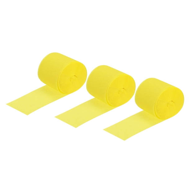 Cintas de Papel Crepé Uxcell para Decoraciones de Fiesta, Bodas, Cumpleaños y Manualidades de Bricolaje en Amarillo