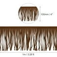 thumbnail image 2 of Uxcell 1 Yard 4 inch PU Leather Fringe Trim DIY Tassel Fringe for Sewing, Coffee Brown, 2 of 4
