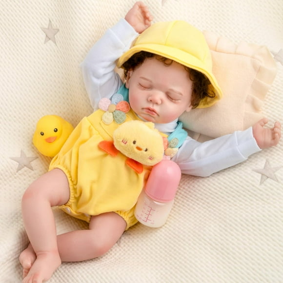 Muñeca Reborn Jirachi, realista, para dormir, 45 cm, niña