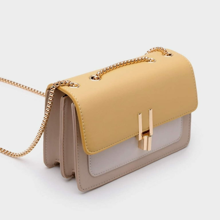 Asge Color-Block Crossbody Bags for Women Leather Cross Body Purses Cute  Designer Handbags Shoulder Bag Medium Size