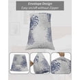 thumbnail image 7 of Blue White Pillow Covers King Size, Abstract Grey Chrysanthemum Flower Floral Soft Bed Throw Pillowcases Breathable Cooling Long Lumbar Body Pillow Sham Cover for Bed Sofa 20''x40'', 7 of 7