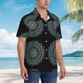 thumbnail image 3 of Disketp Mandala Hawaiian Shirts for Men,Mens Casual Short Sleeve Button Down Shirts Beach Shirt,X-Large, 3 of 7