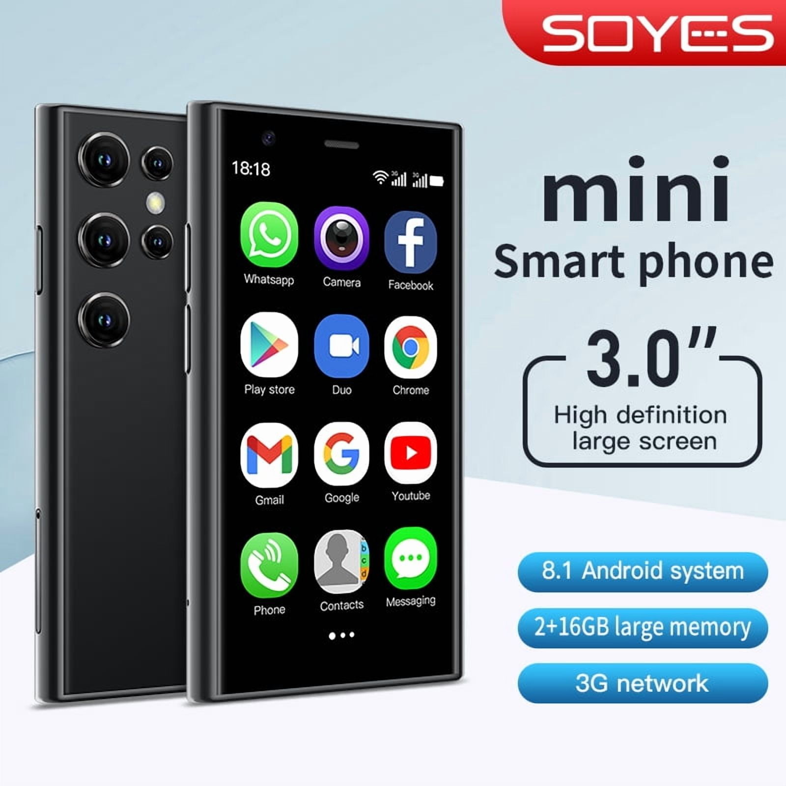 3G Android Small Size Cellphone SOYES S23 Pro Mini Smartphone Creative Gift for Kid 2GB RAM 16GB ROM Play Store The Smallest Mobile Phone