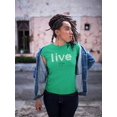 thumbnail image 2 of Live Life Daisy Lettering T-Shirt Women -Image by Shutterstock, Female x-Large, 2 of 4