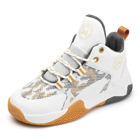 

Generic Children Toddler Boys Girls Running Shoes Basketball Shoes Boys Sneakers Girls Trainers Comfort High Top Basketball Shoes for Boys（9.5-10 Years White）