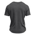thumbnail image 4 of Zimjoy Men's Casual T-Shirts Classic Short Sleeve Waffle Knit Tees Crewneck Solid Tee Shirts Dark Gray S, 4 of 5