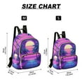 thumbnail image 2 of FORMRS Mini Backpack Purse for Women Travel Daypack Casual Shoulder Bag, Purple Digital Art, 2 of 7