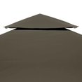 thumbnail image 3 of Parasol de repuesto para gazebo, 2 niveles, toldo en la parte superior, color topo, 3 of 6