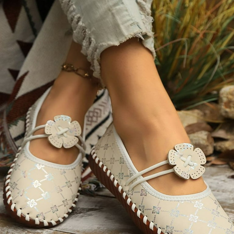 Quaouag Women Closed Toe Shoe 2025,Indoor Outdoor Slip-On Casual