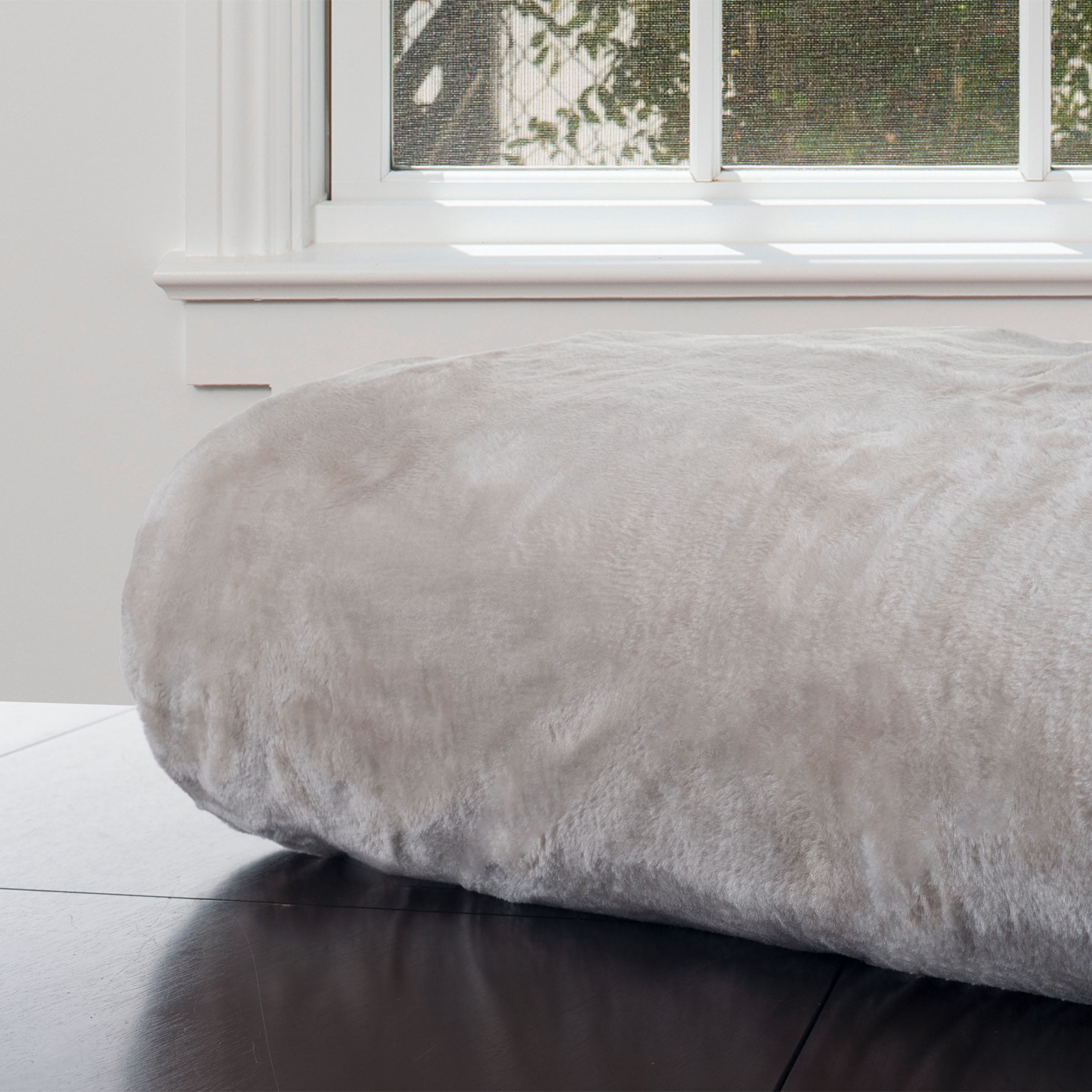 Somerset Home Mink Faux Fur Blanket - 91x81 Washable Bedding or Throw, Beige