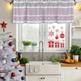 thumbnail image 5 of 2 Pack Valances for Window, Farm Fruits Short Curtains for Kitchen Bedroom Living Room, Watermelon Lemons Peach Pink Grey Striped Rod Pocket Small Window Treatment Valance Drapes 42 x 18 Inch, 5 of 8