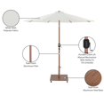 thumbnail image 2 of Meridian Furniture Fiji White Polyester Patio Umbrella with Base Set, 2 of 19