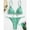 Mint Green, variant on Jacenvly 2024 High Waist Bikini Swimsuit for Women Quick Drying Women Bandeau Bandage Bikini Set Push-Up Brazilian Swimwear Beachwear Swimsuit Multicolor Trendy Beach Bikini Wrap Green