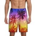 thumbnail image 1 of Fotbe Palm Trees at Sunset Pantalones Cortos de Pijama para Hombre, Ropa de Dormir, Pantalones de Pijama Cortos para Hombre-XX-Large, 1 of 6