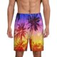 thumbnail image 1 of Balery Palm Trees at Sunset Pantalones cortos de pijama de punto de algodón para hombre con cinturilla y bolsillos-4X-Large, 1 of 6
