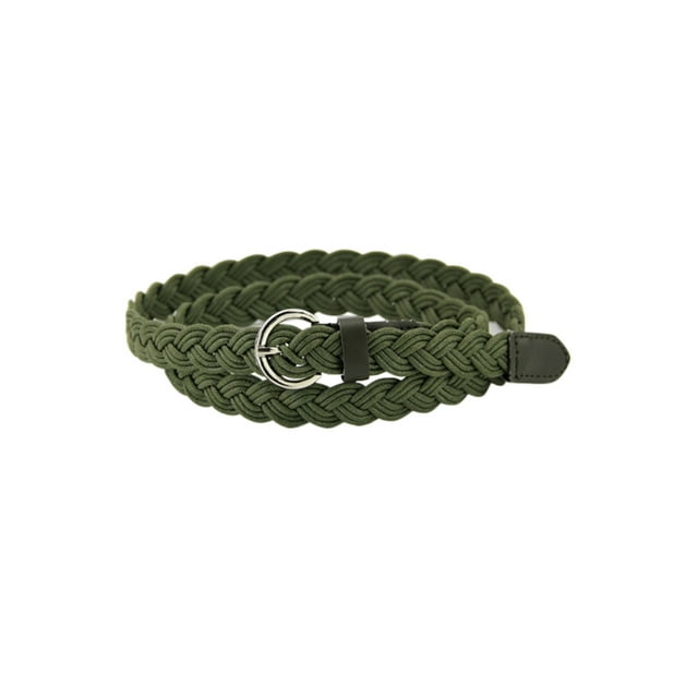 Unique Bargains Ceinture Fine Tressée Ajustable à Boucle à Ardillon Simple pour Femme