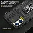 thumbnail image 3 of ELEHOLD Heavy Duty Rugged Case for iPhone 14 6.1 inch Full Body Protection with Camera Lens Cover Magnetic Metal Ring Holder Kickstand Anti-Scratch Shockproof Case,Black, 3 of 7