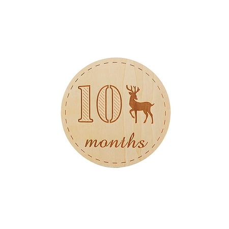 

Wooden Monthly Milestone Card Round Baby Memory Card Signal-Sided Photography Props Newborn Infant Pregnancy Memory