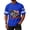 Blue, variant on Patriotic Men's Cotton V Neck Jersey Shirts Short Sleeve "God Bless America" Print Liberty Statue USA Flag Striped Sleeve 4th of July Light Blue L