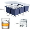 thumbnail image 5 of Large Ice Cube Tray for Whiskey: Big Square Ice Cube Maker for Cocktail - 3Pack Silicone Old Fashioned Ice Cube Trays - 2inch Huge Cubed Ice Trays for Whisky, 5 of 5
